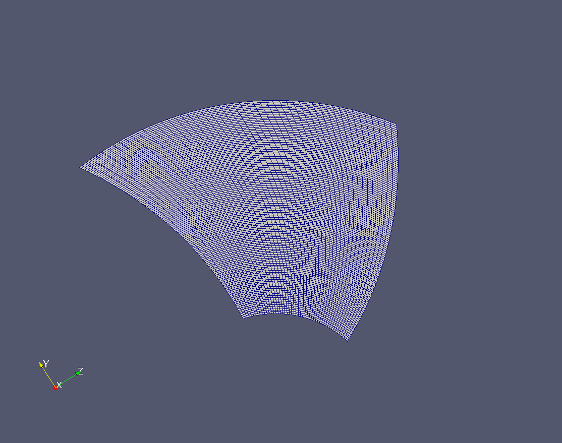 Mesh on B Side for Sliding Grid